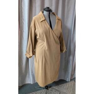 Golden Brown Size 34 Wrap Dress Selene Sport